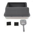 thumbnail image 2 of Stainless Steel Cat Litter Box with Lid, High Sided Large Metal Litter Box, Pet Kitty Litter Toilet Box Enclosed Kitty Litter Pan Anti Leakage Non Stick Easy to Clean, 2 of 7