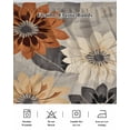 thumbnail image 5 of Burnt Orange Grey Black Flower Wrap Around Bed Skirts for King Bed 16" Drop,Bed Skirt with Adjustable Elastic Belt Dust Ruffle Bed Valance for Bedroom Hotel Spring Floral Botanical Bed Frame Cover, 5 of 7
