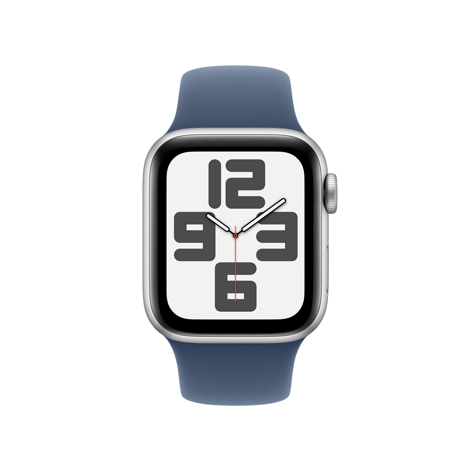 Restored Apple Watch Series SE 2nd Gen (GPS) 40MM Silver Aluminum Case Denim Sport Band (Refurbished)