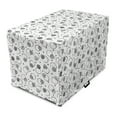 thumbnail image 1 of Circle Dog Crate Cover, Abstract Watercolor Splash Ink Spots Dots Repetitive Arrangement, Easy to Use Pet Kennel Cover Small Dogs Puppies Kittens, 7 Sizes, Pale Taupe Charcoal Grey, by Ambesonne, 1 of 1