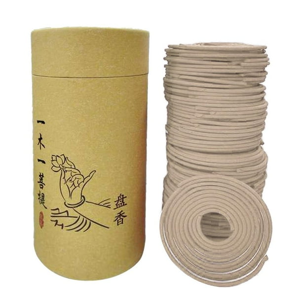 120 Piezas Espiral de Incienso Natural Perfume de Sándalo Calabaza Madera Aromático para Relajación Hogar Hospital Hoteles Cafés Jazmín