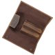 thumbnail image 2 of Estuche para bolígrafo, bolsa de papelería, 2 ranuras, organizador de cuero PU, portalápices, bolsa para bolígrafos para reuniones de padres, viajes, Grande, 2 of 10