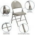 thumbnail image 6 of Flash Furniture HERCULES Series Ultra-Premium Triple Braced Gray Vinyl Metal Folding Chair with Easy-Carry Handle, 6 of 10