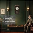 thumbnail image 6 of Clockswise Decorative Grandfather-Style Wall Clock Vintage-Inspired Design Realistic Wood-Grain Texture Distressed Finish Battery-Operated for Home Office Living Room Kitchen Entryway, 6 of 7