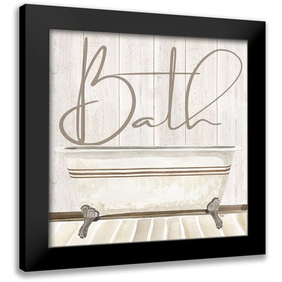 Reed, Tara 12x12 Black Modern Framed Museum Art Print Titled - Rustic Bath II Bath
