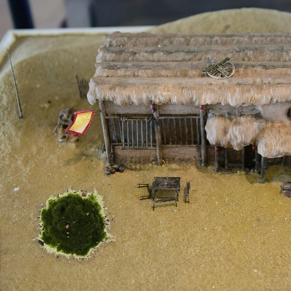 OUNONA Grass Tufts Miniature Plants Artificial Fake Grass With Stones Railroad Scenery Model Grass Tufts Diorama Supplies