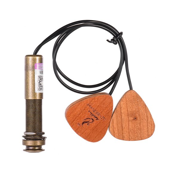 Adeline AD-88 Transducteur de Guitare en Bois Autocollant Double Pickups avec Prise de Sortie 6.35mm pour Acoustique