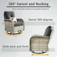 thumbnail image 6 of Ovios 10-Piece Patio Furniture Set, All-Weather Outdoor Wicker Sectional with Swivel Chairs & Solar-Powered Table, Rattan Conversation Set for Garden, Patio, Backyard, Black, On Sale, 6 of 10