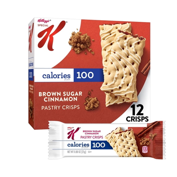 Special K Bar Pastry Crisps, 100 Calorie Snacks, Breakfast Bars, Brown Sugar Cinnamon, 5.28Oz Box (12 Crisps) Packaging May Vary