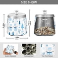 thumbnail image 2 of Yayeee Ashtray with Lid for Cigarette Smokeless Stainless Steel Home Ash Holder, Blue Simple Cartoon Snowmen, 2 of 7