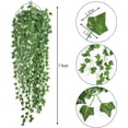 thumbnail image 2 of TIFOR 12pcs 84ft Fake Vines Fake Ivy Leaves Artificial Ivy Garland Greenery Hanging Plants Green Vines for Bedroom Party Wedding Wall Indoor Outdoor Home Decor, 2 of 7