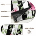 thumbnail image 6 of 6'x9' Area Rugs, Pink Red Flower Indoor Outdoor Area Rug for Living Room Bedroom, Watercolor Floral Leaf Black White Stripe Washable Bathroom Rugs Kitchen Floor Carpet Mats Home Decor Aesthetic, 6 of 8