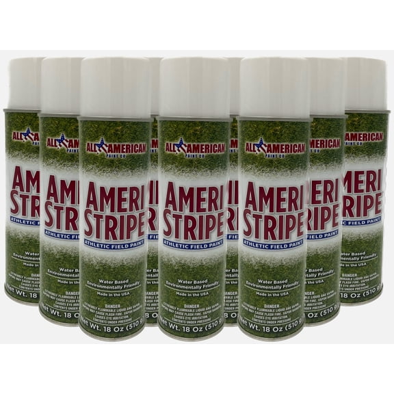 Ameri-Stripe White Athletic Field Marking Spray Paint - 1 Case (12 Cans) 18 oz of Paint per Can