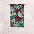 thumbnail image 6 of Soft Hand Fingertip Towels 2 Pcs Face Bath Towels Roses Skulls Absorbent Washcloths for Bathroom Hotel Kitchen 30x15in, 6 of 6