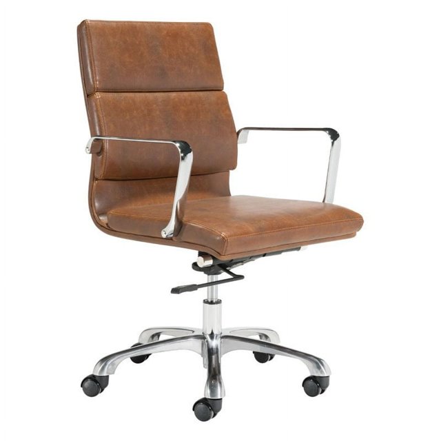 ZUO Modern Ithaca Chaise de Bureau Vintage Marron
