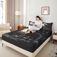thumbnail image 4 of Manfei Teens Female Men Safari Bear Twin Sheet Sets 3pcs,Woodland Wildlife Twin Fitted Sheet Microfiber,Jungle Animal Breathable Flat Sheet,Microfiber Bedroom Decor, 4 of 7