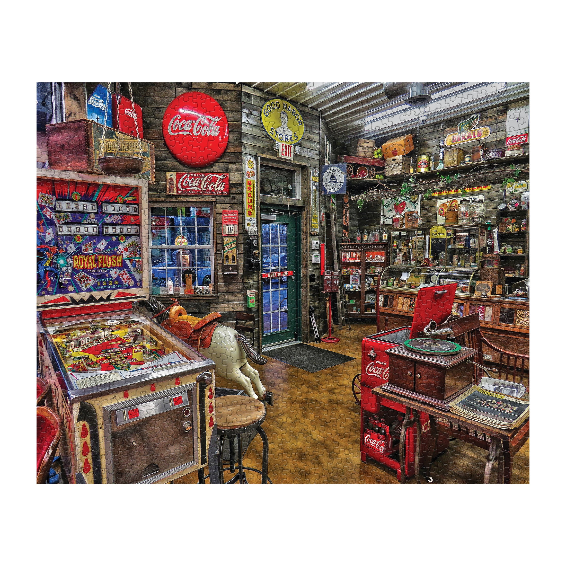 Springbok Good Nabor Stores 1000 Piece Jigsaw Puzzle – Vintage Neighborhood Storefront Scene, Challenging Puzzle for Adults
