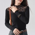 thumbnail image 2 of Breezora Womens Long Sleeve Thermal Tops Stand Neck Warm Fleece Turtleneck Undershirt For Autumn Winter Elegant, 2 of 7
