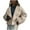 Khaki, variant on HAiming Womens Cropped Coat Winter Lapel Collar Long Sleeve Open Front Cardigan Jacket Trendy Casual Warm Outerwear