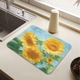 thumbnail image 5 of Dish Drying Mat Absorbent Dish Drainer Kitchen Counter 15.7x11.8inch Dish Drying Pad for Countertops Sinks Draining Racks Sunflower Oil Painting, 5 of 9