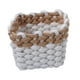 thumbnail image 3 of Cesta de cuerda, cesta para toallas, contenedor, caja organizadora minimalista multiusos para Marrón Blanco, 3 of 7