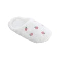thumbnail image 2 of CTM  Strawberry Print Fur Slippers (Women), 2 of 5