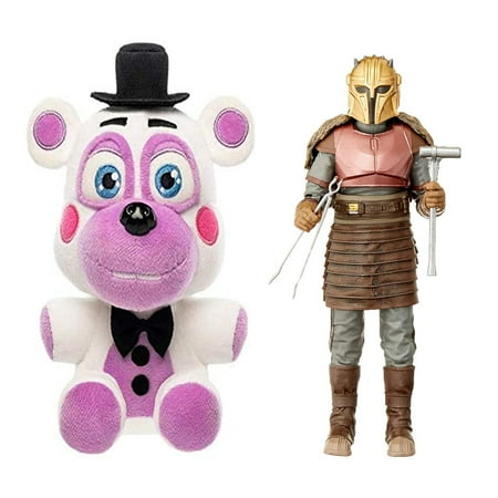 Five Nights at Freddy's Pizza Simulator - Helpy Collectible Figure + The Black Series The Armorer Toy 6-Inch Scale The Mandalorian Collectible Action Figure, Pack of 2