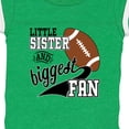 thumbnail image 4 of Inktastic Little Sister and Biggest Fan Football Player Girls Baby Bodysuit, 4 of 5