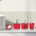 thumbnail image 4 of Unique Bargains 1 Set Lightweight Bathroom Accessories Set for Bathroom Vanities Red PS, 4 of 4