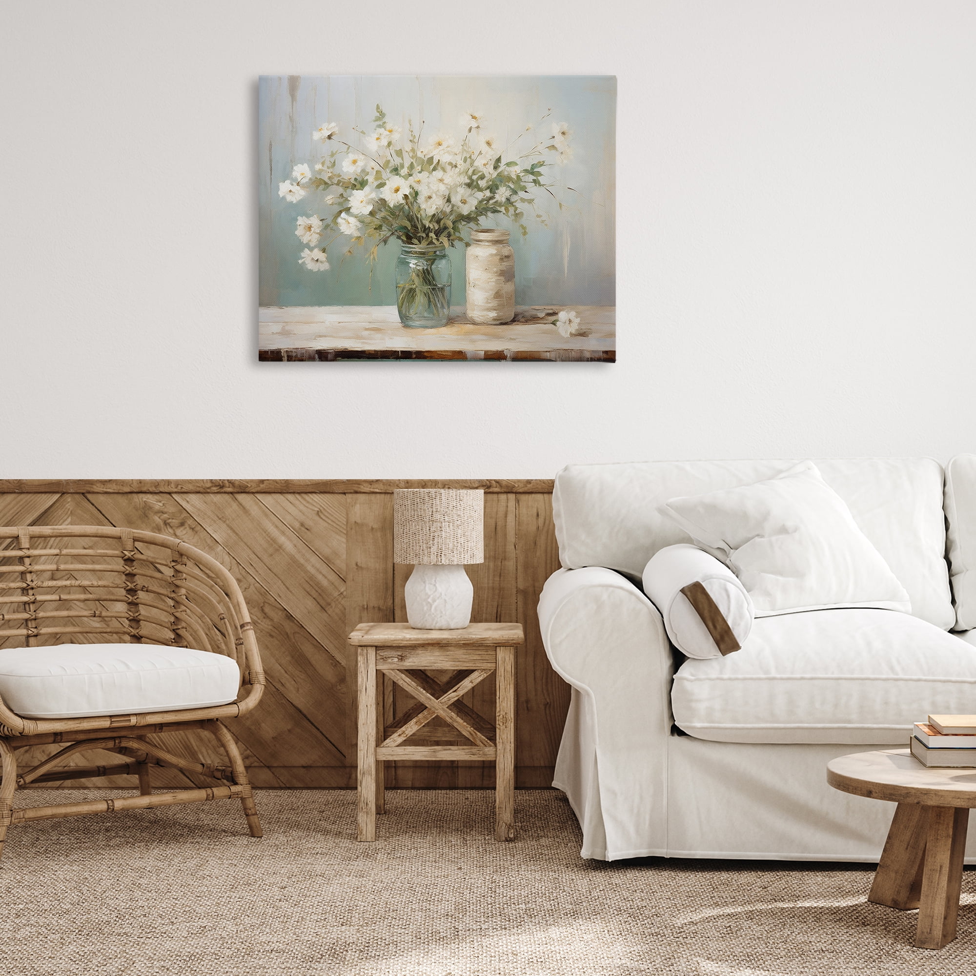 Stupell Industries Traditional Jar Bouquet Botanical & Floral Painting Gallery Wrapped Canvas Art Print Wall Art, 40 x 30