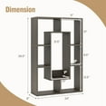 thumbnail image 3 of Costway 2 PCS 7-Cube Geometric Bookshelf with Anti-Toppling Device Modern Open Bookcase Grey, 3 of 10