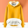 Autumn Winter Solid Color Velvet Hoodie Lady