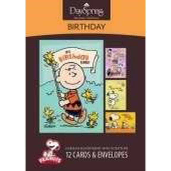Birthday, Peanuts Cards, Box Of 12