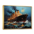 thumbnail image 2 of Designart "Boat Titanic composition Interwoven II" Transportation Floater Framed Wall Art Print, 2 of 7