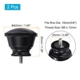 thumbnail image 2 of Unique Bargains 2Pack Decorative Curtain Rod Finials Drapery Rail Head Fit 5/8' Dia Rod (Black), 2 of 6