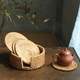 thumbnail image 5 of Juego de posavasos de ratán vietnamita hecho a mano, posavasos de ratán otoñal, tapete aislante térmico, accesorios de madera para guardar té, 5 of 5