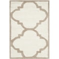 thumbnail image 2 of SAFAVIEH Cambridge Justine Geometric Quatrefoil Wool Area Rug, Ivory/Beige, 6' x 6' Round, 2 of 10