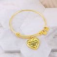 thumbnail image 3 of Daddy Loves You Bracelet - Heart Bangle Bracelet (Personalized Engraving Option), 3 of 5