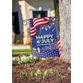 thumbnail image 4 of Happy 4th of July Firework USA Patriotic Memorial Independence Day American Garden Yard Flag 12"x 18" Double Sided Polyester Welcome House Flag Banners for Patio Lawn Outdoor Home Decor, 4 of 6