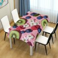 thumbnail image 4 of Yayeee Tablecloths 60" x 120" Rectangle Wrinkle Resistant Party Table Cover, Pink Kiwi, 4 of 8