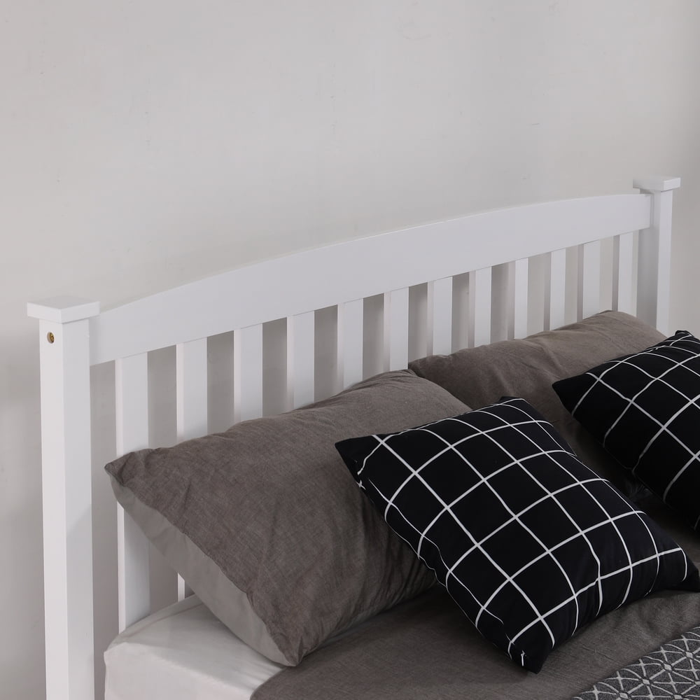 Kepooman Pine Platform Bed Frame with Headboard/wood Plank Support/no Spring Required/easy to Assemble, Full Size-White Kepooman Pine Platform Bed Frame with Headboard/wood Plank Support/no Spring Required/easy to Assemble, Full Size-White