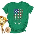 thumbnail image 5 of Vetsdori Women's American T Shirts Summer Red White and Blue Pullover Red White and Blue Graphic , July 4th Independence Day Short Sleeve Casual Tops for Women Crew Neck, 5 of 6