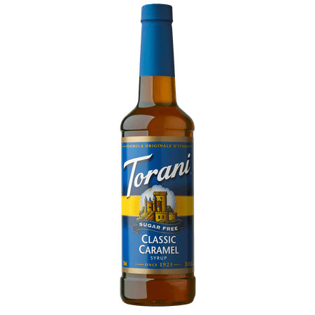 Torani Sugar Free Classic Caramel Syrup, Coffee Flavoring, Drink Mix, 25.4oz