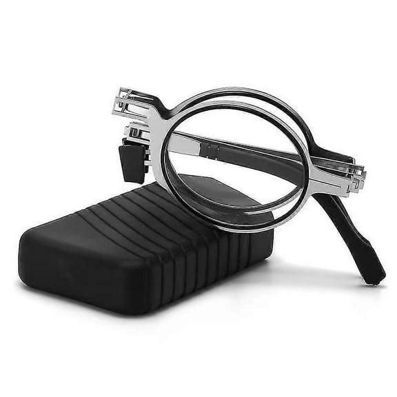 Men's Ultra-Light Titanium Screwless Foldable Blue Light Blocking Reading Glasses Banmo 250 Degree