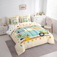 thumbnail image 2 of Manfei Cute Rv 7 Pieces Full Size Bedding Sets,Kawaii Capybara Full Size Bed in a Bag,Beige,Polkadot Reversible, 2 of 7