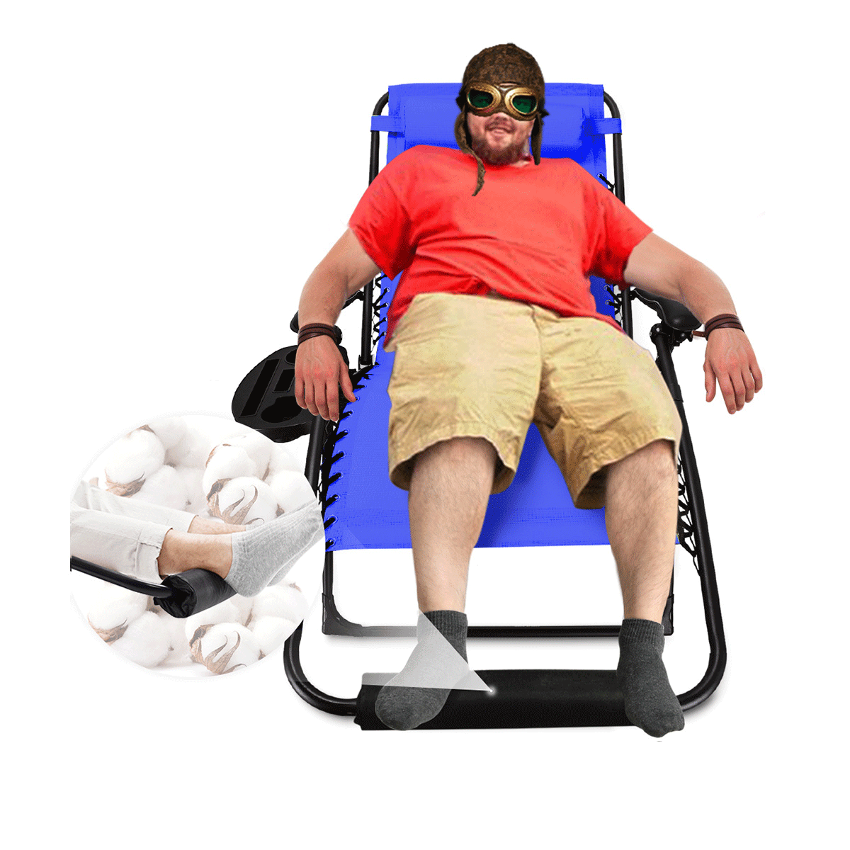 EZCHEER Zero Gravity Chair Oversized with Foot Rest Cushion, Can Hold