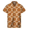 thumbnail image 2 of Camisa con estampado 3D de galletas y donas de chocolate para hombre, camisas hawaianas de verano, blusa hawaiana con solapa de calle, botones, mangas cortas, 2 of 5
