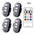 thumbnail image 2 of maskred Motorcycle Led Light Strobe Remote Control Warning Sky Blue ABS Wireless Remote Control Strobe Light 4 lamps+controller, 2 of 6