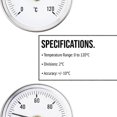 thumbnail image 5 of Thermometer 0-120 With Spring,with Clip For Mounting On Pipe,bimetallic Surface In Stainless Steel-63mm, 5 of 5