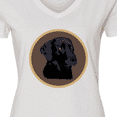 thumbnail image 4 of Inktastic Black Lab Dog Labrador Retriever Women's V-Neck T-Shirt, 4 of 5